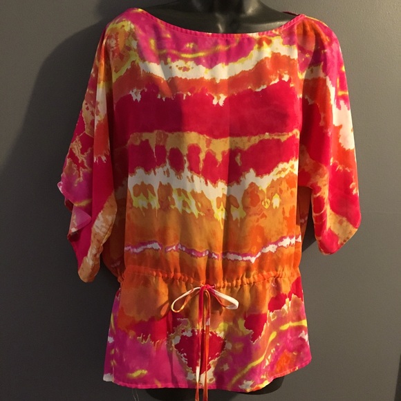 Tie dye sheer top or bathing suit cover up - Picture 7 of 7